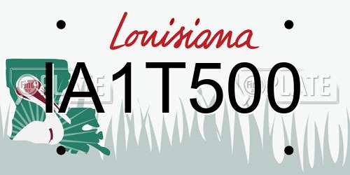IA1T500 Louisiana License Plate