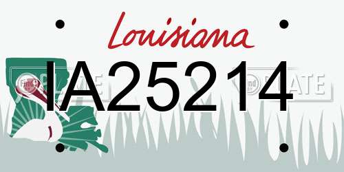 IA25214 Louisiana License Plate