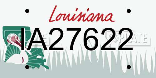 IA27622 Louisiana License Plate