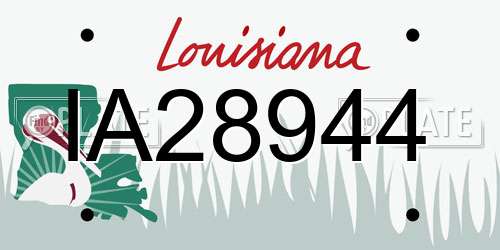 IA28944 Louisiana License Plate