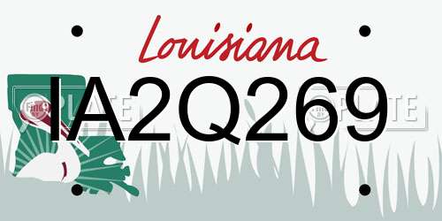 IA2Q269 Louisiana License Plate