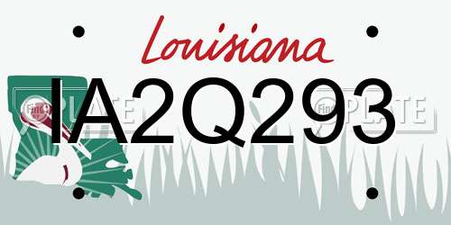 IA2Q293 Louisiana License Plate