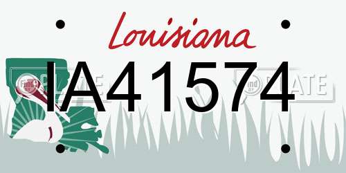 IA41574 Louisiana License Plate