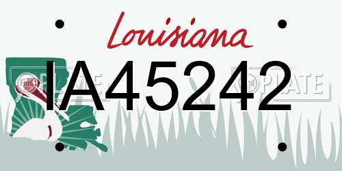 IA45242 Louisiana License Plate