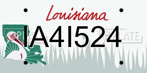 IA4I524 Louisiana License Plate