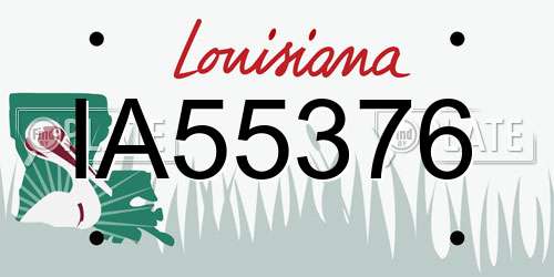 IA55376 Louisiana License Plate