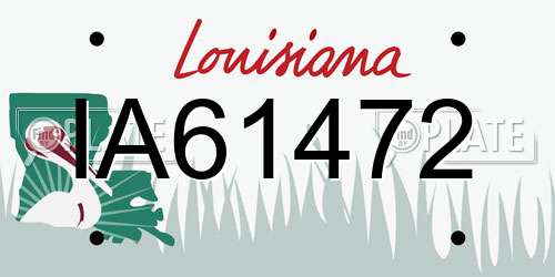 IA61472 Louisiana License Plate