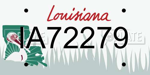 IA72279 Louisiana License Plate