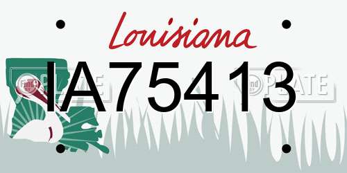 IA75413 Louisiana License Plate