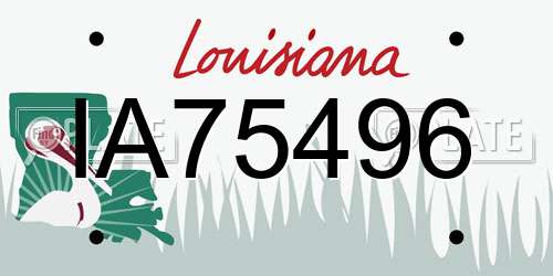 IA75496 Louisiana License Plate