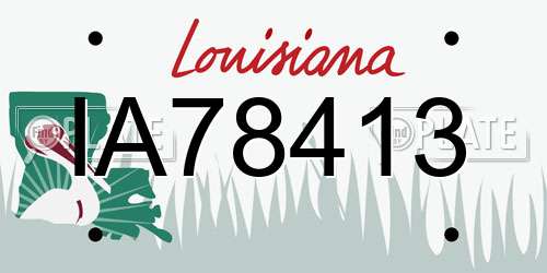 IA78413 Louisiana License Plate