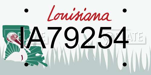 IA79254 Louisiana License Plate