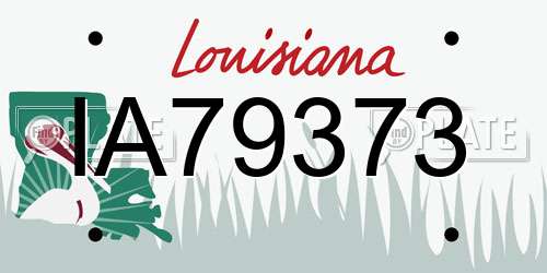 IA79373 Louisiana License Plate