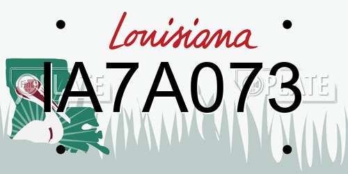 IA7A073 Louisiana License Plate