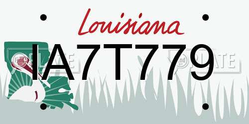 IA7T779 Louisiana License Plate