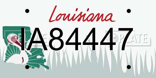 IA84447 Louisiana License Plate