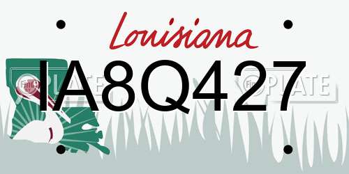 IA8Q427 Louisiana License Plate