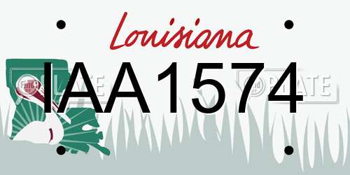 IAA1574 Louisiana License Plate