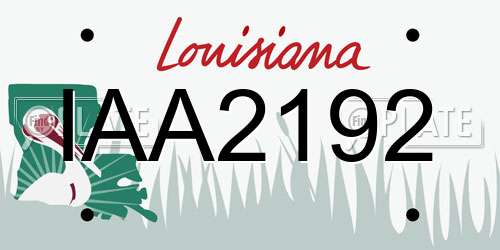 IAA2192 Louisiana License Plate