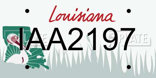 IAA2197 Louisiana License Plate