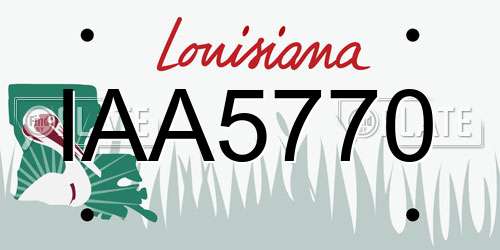 IAA5770 Louisiana License Plate