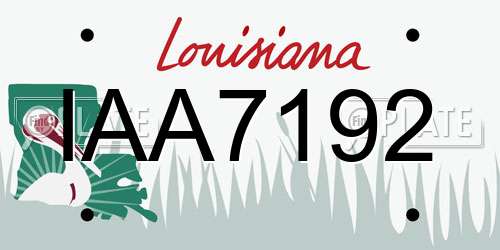 IAA7192 Louisiana License Plate