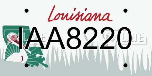 IAA8220 Louisiana License Plate