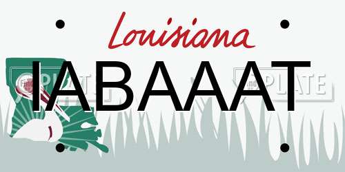 IABAAAT Louisiana License Plate