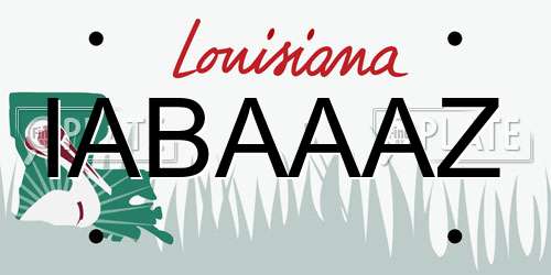 IABAAAZ Louisiana License Plate