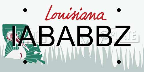 IABABBZ Louisiana License Plate