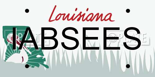 IABSEES Louisiana License Plate