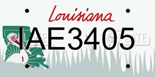 IAE3405 Louisiana License Plate