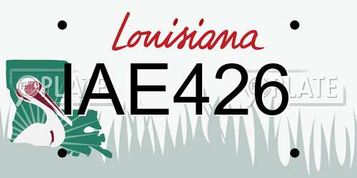 IAE426 Louisiana License Plate