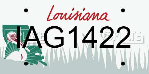 IAG1422 Louisiana License Plate