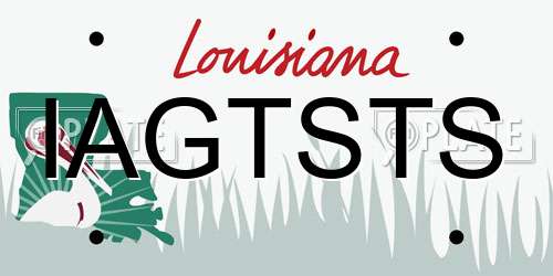 IAGTSTS Louisiana License Plate