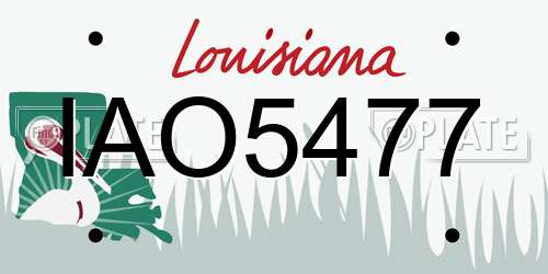 IAO5477 Louisiana License Plate