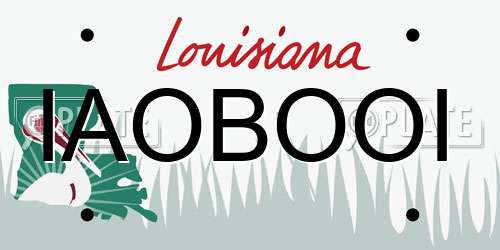 IAOBOOI Louisiana License Plate