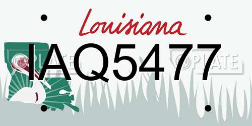 IAQ5477 Louisiana License Plate