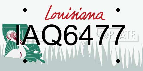 IAQ6477 Louisiana License Plate