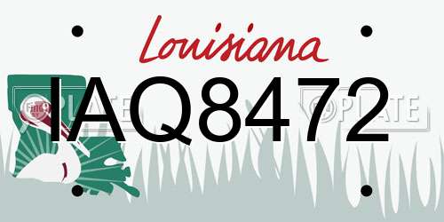 IAQ8472 Louisiana License Plate