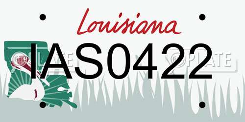 IAS0422 Louisiana License Plate