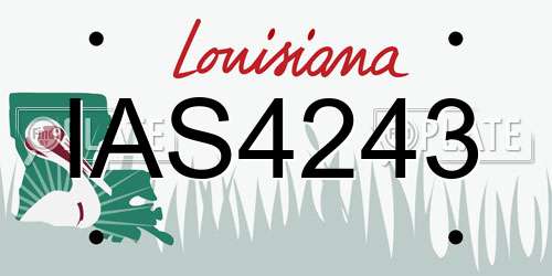 IAS4243 Louisiana License Plate