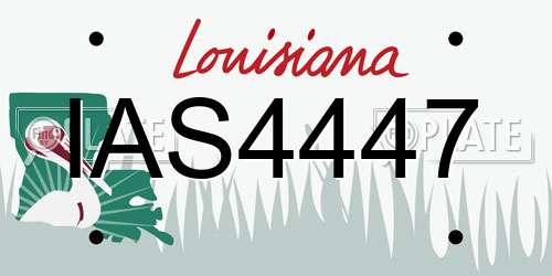 IAS4447 Louisiana License Plate