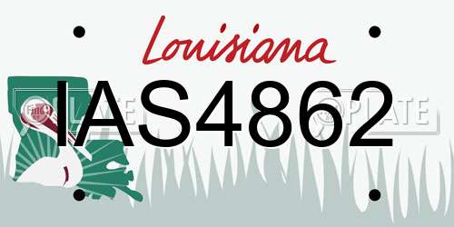 IAS4862 Louisiana License Plate