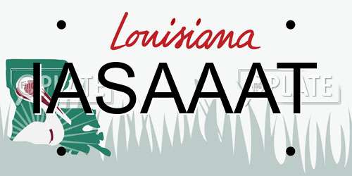 IASAAAT Louisiana License Plate