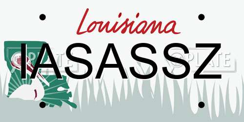 IASASSZ Louisiana License Plate