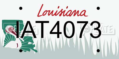 IAT4073 Louisiana License Plate