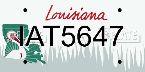 IAT5647 Louisiana License Plate