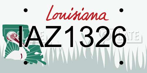 IAZ1326 Louisiana License Plate
