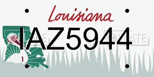 IAZ5944 Louisiana License Plate